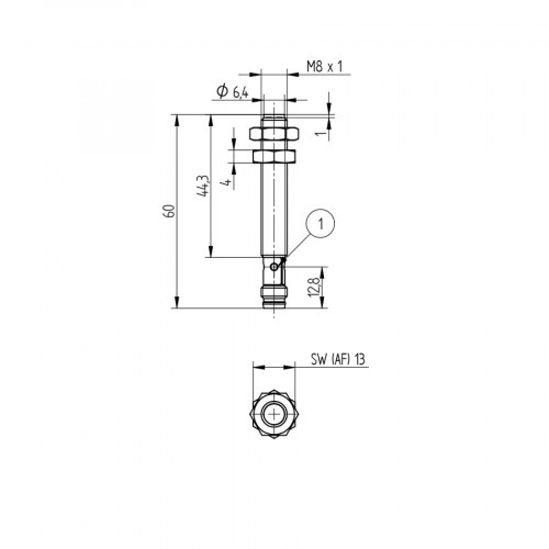 I08H059 Inductive Sensor with Increased Switching Distance