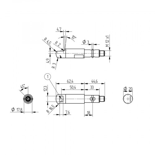OKII403C0303 Retro-Reflex Sensor for Transparent Objects