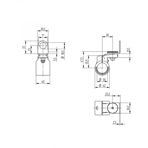 W18S30KU Mounting System for M18 × 1
