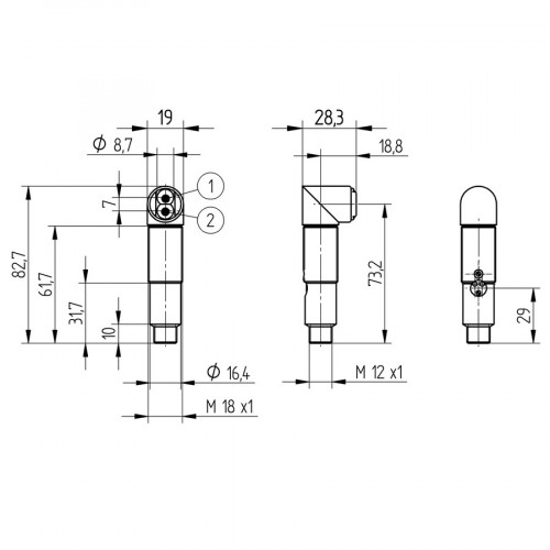EW98PC3 Through-Beam Sensor
