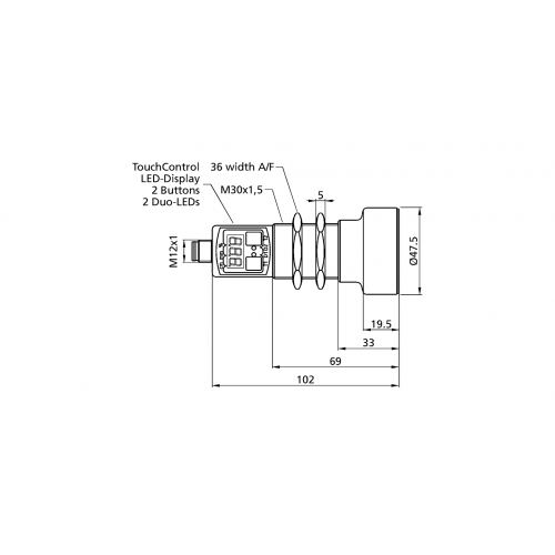 mic+340/IU/TC Ultrazvukový snímač