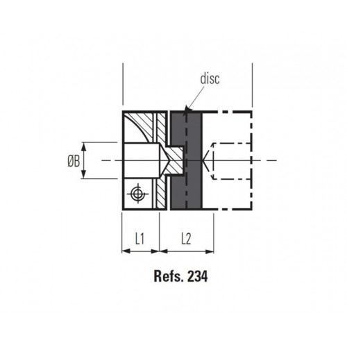 h 234.25.32 OLDHAM spojka s bočným posuvom 10mm